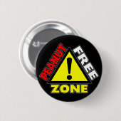 Pindvrije zone (Pindanut Allergy) Ronde Button 5,7 Cm (Voorkant /achterkant)