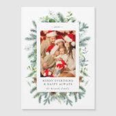 Pine and Berries Kaart met kerstfeestdag (Voorkant)