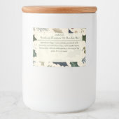 Pine and Holly Leaves Christmas Hot Chocolate Mix  Voedselcontainer Etiket (Voorkant)