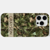 Pine and Leaves Camouflage Personalized Case-Mate iPhone Case (Achterkant (horizontaal))