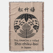 Pine,bamboeblad,ume Deken (Voorkant Verticaal)