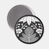 Pine,bamboeblad,ume Magneet (Voorkant / Achterkant)