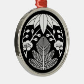 Pine,bamboeblad,ume Metalen Ornament (Rechts)