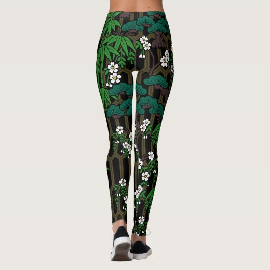 Pine, bamboo, cherry blossoms and tortoiseshell leggings (Achterkant)