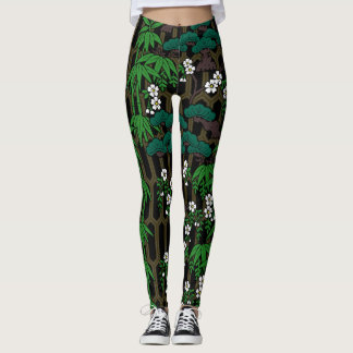 Pine, bamboo, cherry blossoms and tortoiseshell leggings