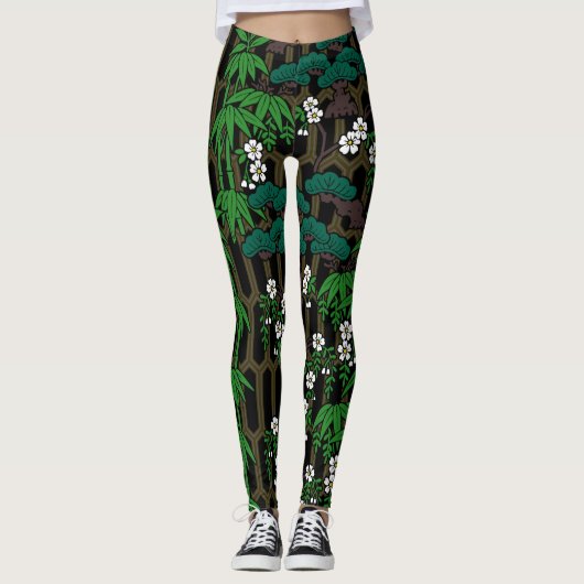 Pine, bamboo, cherry blossoms and tortoiseshell leggings (Voorkant)
