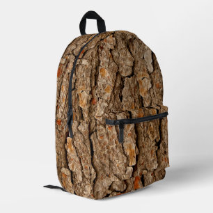 Pine Bark Textuur Bedrukte Rugzak