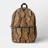 Pine Bark Textuur Bedrukte Rugzak (Voorkant)
