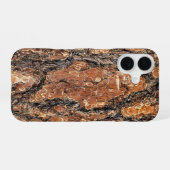 Pine Bark Textuur iPhone 16 Hoesje (Achterkant horizontaal)