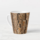 Pine Bark Textuur Latte Mok (Linkerhoek)