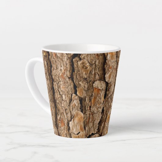 Pine Bark Textuur Latte Mok (Linkerhoek)