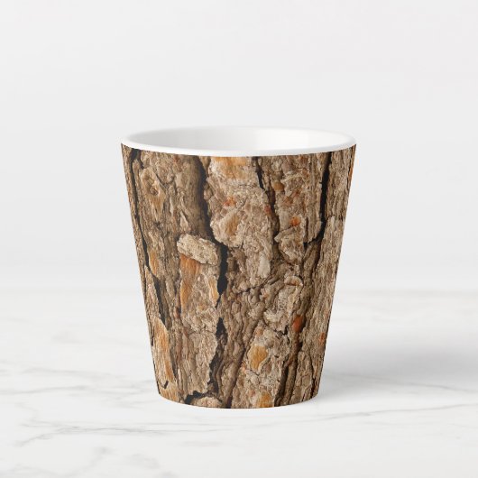Pine Bark Textuur Latte Mok (Voorkant)