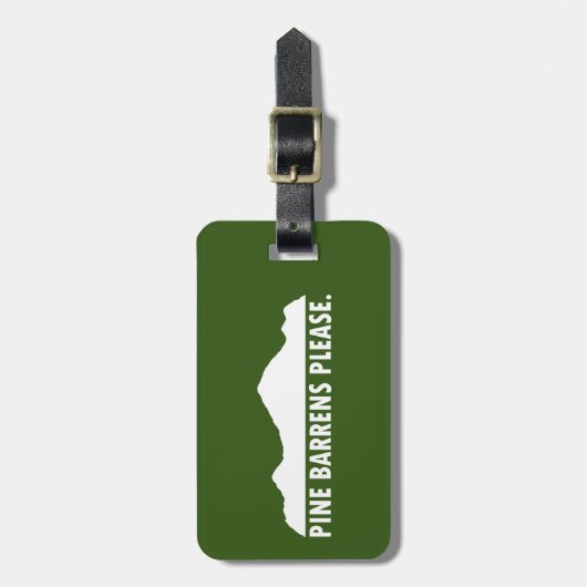 Pine Barrens alstublieft Bagagelabel (Voorkant verticaal)
