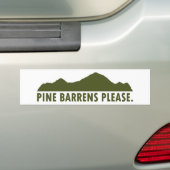 Pine Barrens alstublieft Bumpersticker (Op auto)