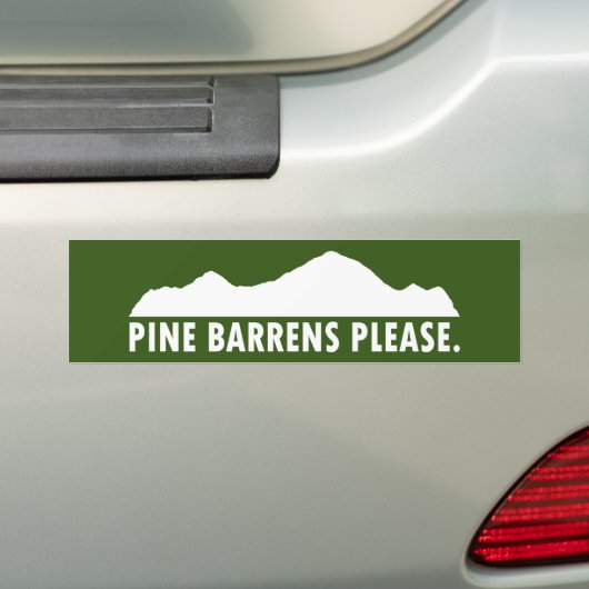 Pine Barrens alstublieft Bumpersticker (Op auto)