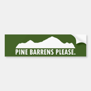 Pine Barrens alstublieft Bumpersticker