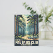 Pine Barrens New Jersey Reizen Briefkaart (Staand voorkant)