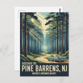 Pine Barrens New Jersey Reizen Briefkaart (Voorkant / Achterkant)