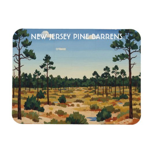 Pine Barrens Reizen New Jersey Magneet (Horizontaal)