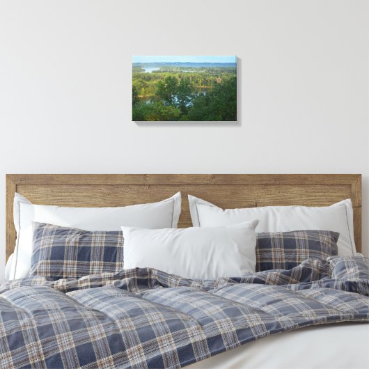 Pine Bend Bluffs over de Mississippi rivier Canvas Afdruk (Insitu (Slaapkamer))