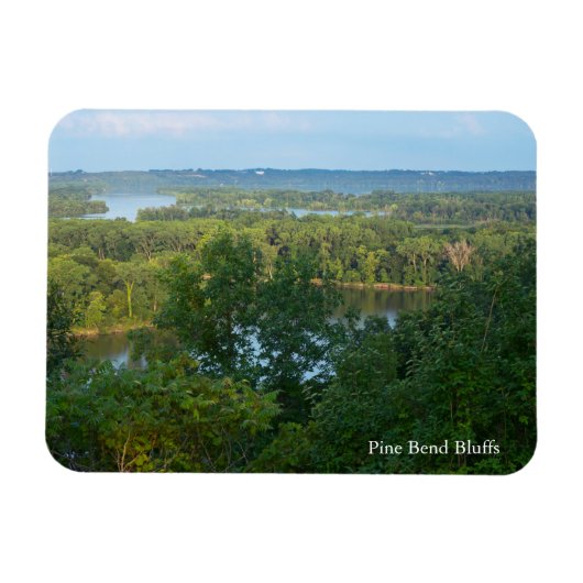 Pine Bend Bluffs over de Mississippi rivier Magneet (Horizontaal)