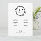 Pine & Berries Krans Tafelnummers & Namen Evenemen (Staand voorkant)