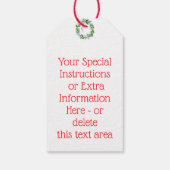 Pine Berry Christmas Holiday Greens GEMAAKT MET LI Cadeaulabel (Achterkant)