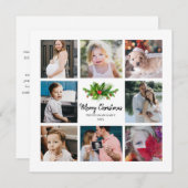 Pine & Berry Jaar in Review 8 Foto Vakantie Kaart (Voorkant / Achterkant)