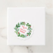 Pine Berry Kerstgroen GEMAAT MET LIEFDE Rond Bedankjes Labels (In situ)