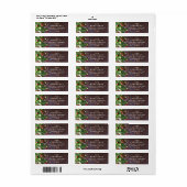 Pine bevat bijtende boodschap voor retournering etiket (Full Sheet)