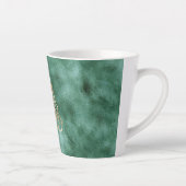 Pine Blauwgroen Green Gold Christmas Latte Mok (Rechts)