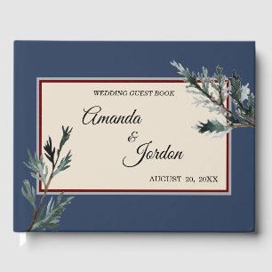 Pine Blue Winter Weddenschap Gastenboek