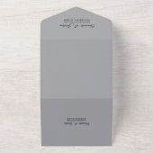 Pine Blue Winter Weddenschap in één uitnodiging (Buitenkant)