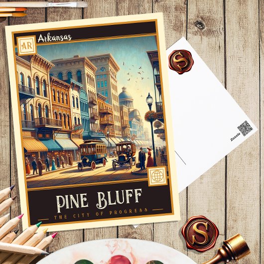 Pine Bluff, Arkansas | Oude ansichtkaart Briefkaart