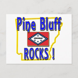 Pine Bluff Rocks. (blauw) Briefkaart