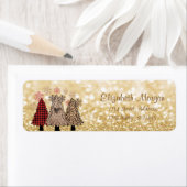 Pine-bomen, Buffalo-spelden, Glittery Bokeh Etiket (Insitu)