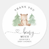 Pine bomen Hartelijk dank Ronde Sticker (Voorkant)