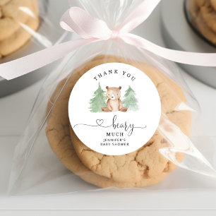 Pine bomen Hartelijk dank Ronde Sticker