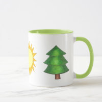 Pine Boom Zonnebergbeklimmende Natuur van het wand