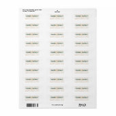 Pine Border Goud & Groen Kerst Retouradres Etiket (Full Sheet)