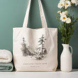 Pine Bossen Berglandschap Schets Bruiloft Tote Bag<br><div class="desc">Als u een ander bijpassend product of aanpassing nodig hebt,  bericht dan via Zazzle.</div>