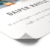 Pine Bossen Camping Luier Raffle Baby shower teken Poster (Hoek)