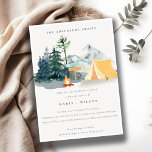 Pine Bossen Camping Mountain Rehearsal Dinner Kaart<br><div class="desc">Neem contact met mij op via yellowfebstudio@gmail.com voor meer aanpassingen of andere overeenkomende objecten.</div>