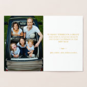 Pine Bossen Forest Rendier Foto Vrolijk Kerstfeest Folie Kaarten (Binnen)