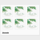 Pine Bossen Waterverf | Bruiloft dank u Vierkante Sticker (Vel)