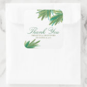 Pine Bossen Waterverf | Bruiloft dank u Vierkante Sticker (Tas)