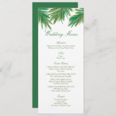 Pine Bossen Waterverf | Huwelijksmenu Menu (Voorkant / Achterkant)