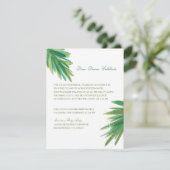 Pine Bossen Waterverf | Huwelijksreceptie Informatiekaartje (Staand voorkant)