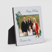 Pine Bough and Berry Lijst Kerstfoto Plaque Fotoplaat (Voorkant)