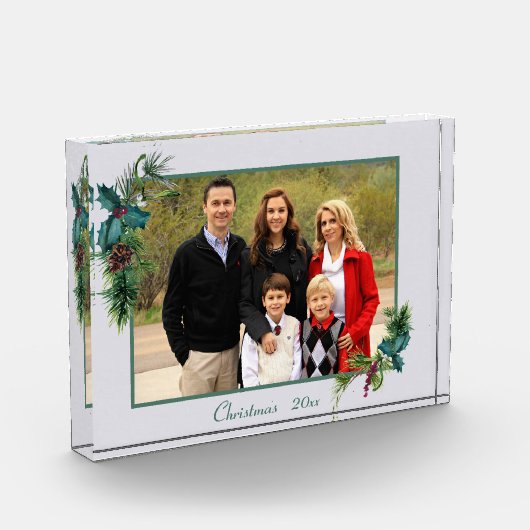 Pine Bough and Berry Lijst Kerstfotoblok Fotoblokken (Links)